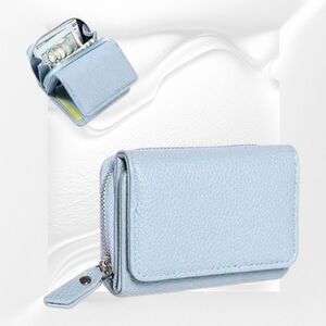 Light Blue Faux Leather Wallet~NEW